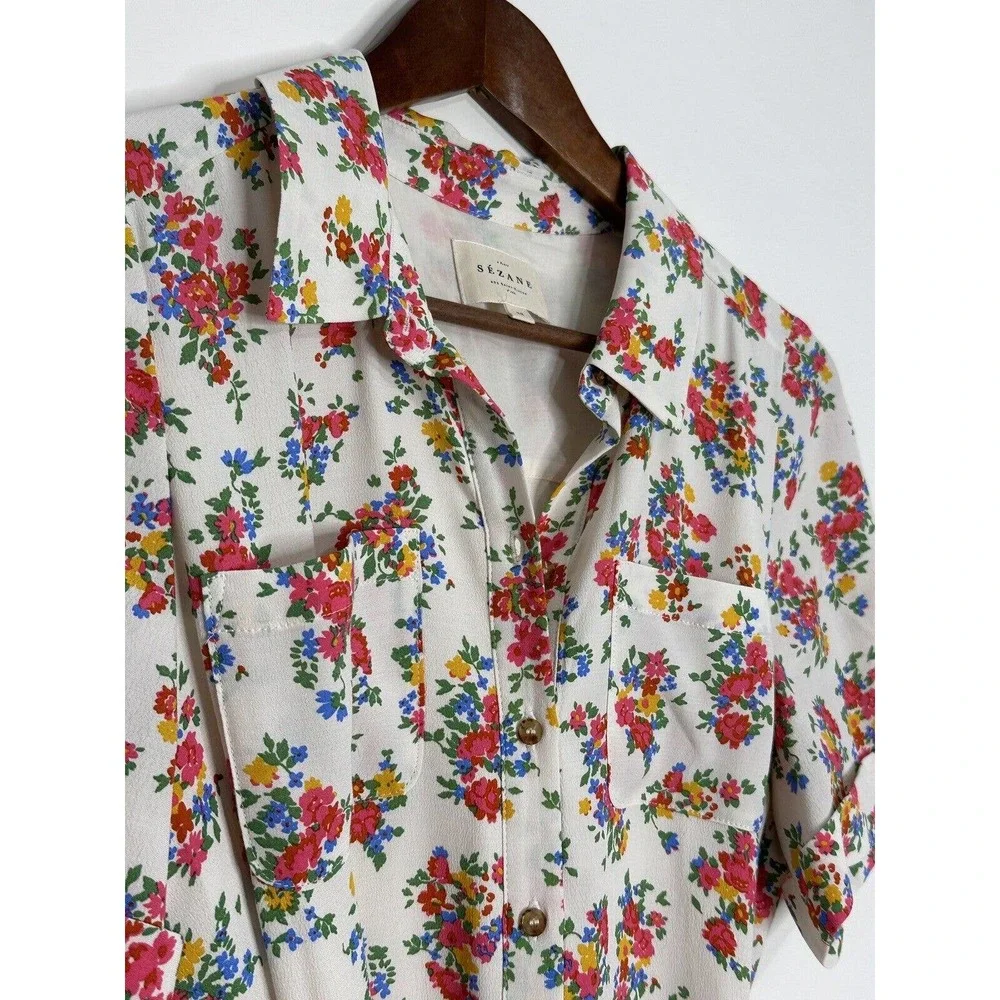 SEZANE ADÈLE DRESS JARDIN SECRET SIZE 38 US 6 - Picture 6 of 16